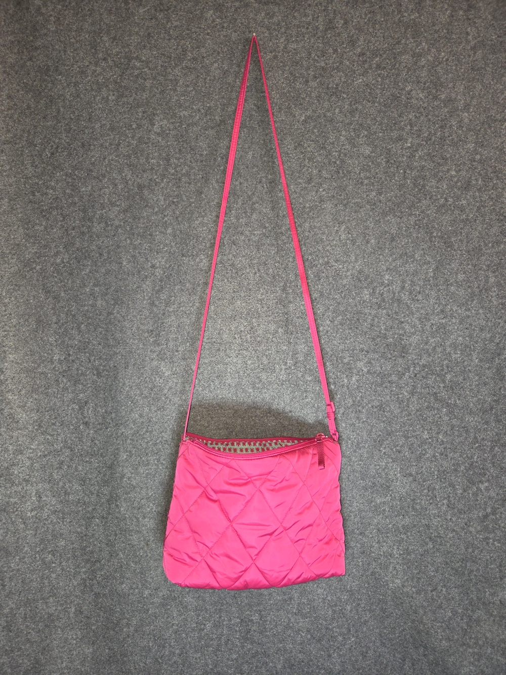 Vera Bradley Pink Quilted Crossbody Bag with Floral Interior